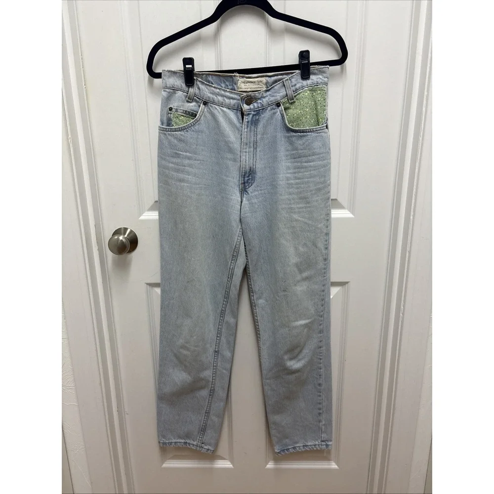 Vintage 90s Levis 550 Orange Tab Light Wash Relaxed Fit Denim Jeans Size 30
